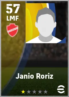 Janio Roriz eFootball 2026 player card — 57 OVR LMF