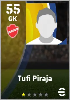 Tufi Piraja eFootball 2026 player card — 55 OVR GK