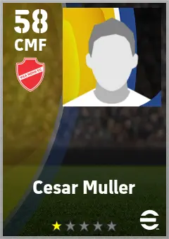 Cesar Muller eFootball 2026 player card — 58 OVR CMF