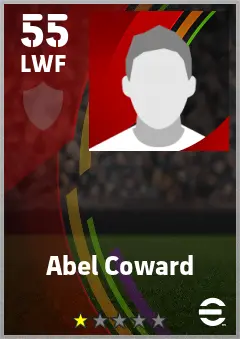 Abel Coward eFootball 2026 player card — 55 OVR LWF
