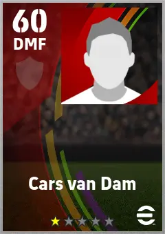 Cars van Dam eFootball 2026 player card — 60 OVR DMF