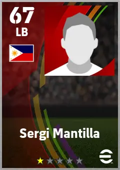 Sergi Mantilla eFootball 2026 player card — 67 OVR LB
