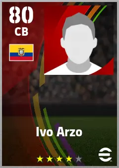 Ivo Arzo eFootball 2026 player card — 80 OVR CB