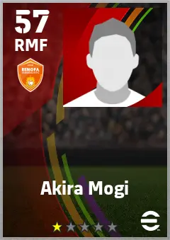 Akira Mogi eFootball 2026 player card — 57 OVR RMF