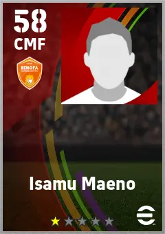 Isamu Maeno eFootball 2026 player card — 58 OVR CMF