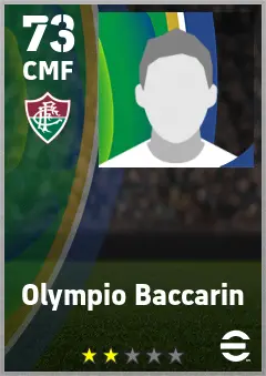 Olympio Baccarin eFootball 2026 player card — 73 OVR CMF