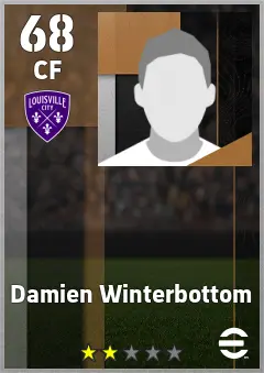 Damien Winterbottom eFootball 2026 player card — 68 OVR CF