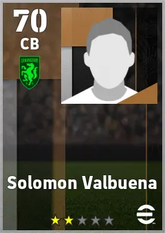 Solomon Valbuena eFootball 2026 player card — 70 OVR CB