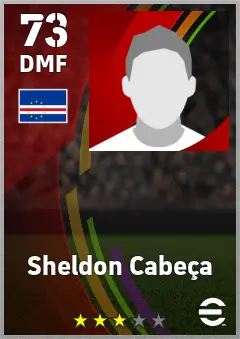 Sheldon Cabeca eFootball 2026 player card — 73 OVR DMF
