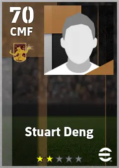 Stuart Deng eFootball 2026 player card — 70 OVR CMF