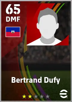 Bertrand Dufy eFootball 2026 player card — 65 OVR DMF