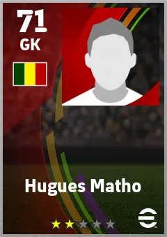 Hugues Matho eFootball 2026 player card — 71 OVR GK
