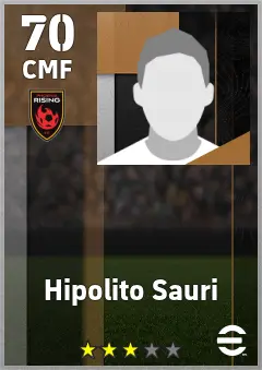 Hipolito Sauri eFootball 2026 player card — 70 OVR CMF
