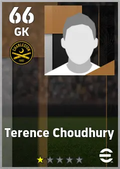 Terence Choudhury eFootball 2026 player card — 66 OVR GK