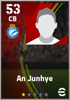 An Junhye eFootball 2026 player card — 53 OVR CB