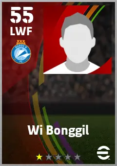Wi Bonggil eFootball 2026 player card — 55 OVR LWF