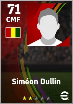 Simeon Dullin eFootball 2026 player card — 71 OVR CMF