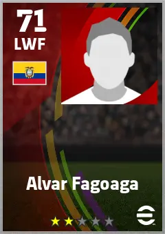 Alvar Fagoaga eFootball 2026 player card — 71 OVR LWF