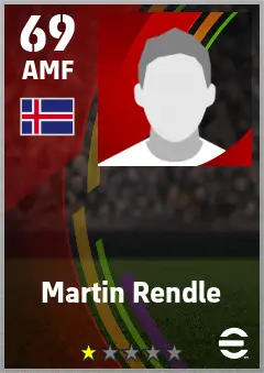 Martin Rendle eFootball 2026 player card — 69 OVR AMF