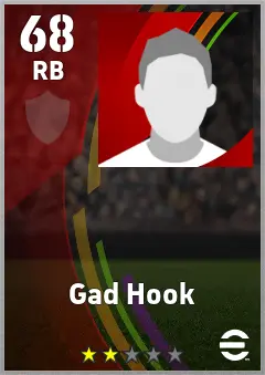 Gad Hook eFootball 2026 player card — 68 OVR RB
