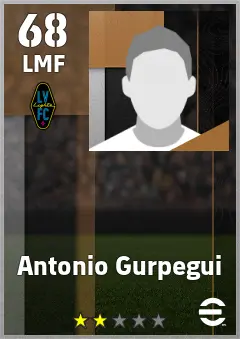 Antonio Gurpegui eFootball 2026 player card — 68 OVR LMF