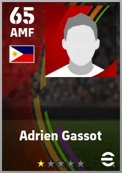 Adrien Gassot eFootball 2026 player card — 65 OVR AMF