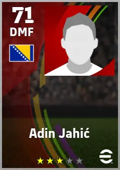 Adin Jahic eFootball 2026 player card — 71 OVR DMF