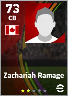 Zachariah Ramage eFootball 2026 player card — 73 OVR CB