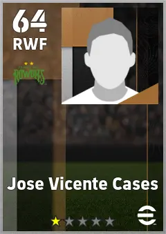 Unai Alcantara eFootball 2026 player card — 64 OVR RWF