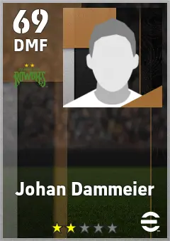 Johan Dammeier eFootball 2026 player card — 69 OVR DMF