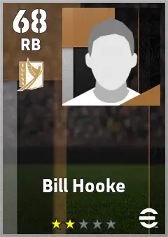 Bill Hooke eFootball 2026 player card — 68 OVR RB