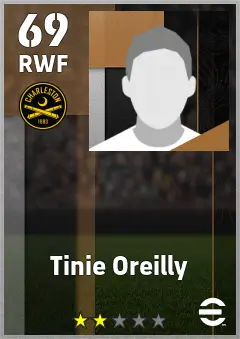 Tinie Oreilly eFootball 2026 player card — 69 OVR RWF