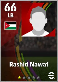 Rashid Nawaf eFootball 2026 player card — 66 OVR LB