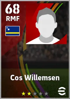 Cos Willemsen eFootball 2026 player card — 68 OVR RMF