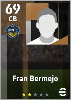 Fran Bermejo eFootball 2026 player card — 69 OVR CB