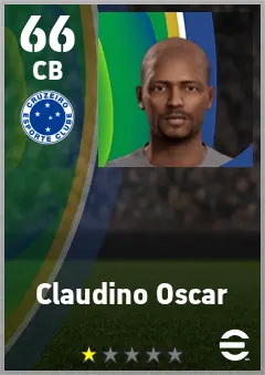 Claudino Oscar eFootball 2026 player card — 66 OVR CB