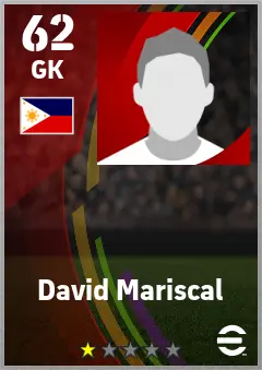 David Mariscal eFootball 2026 player card — 62 OVR GK