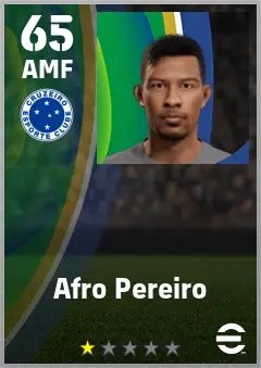 Afro Pereiro eFootball 2026 player card — 65 OVR AMF