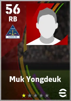 Muk Yongdeuk eFootball 2026 player card — 56 OVR RB