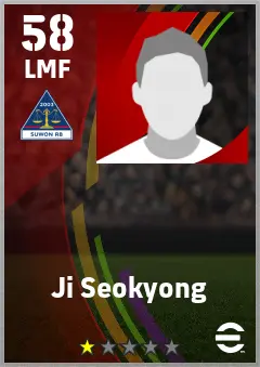 Ji Seokyong eFootball 2026 player card — 58 OVR LMF