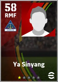 Ya Sinyang eFootball 2026 player card — 58 OVR RMF