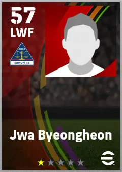 Jwa Byeongheon eFootball 2026 player card — 57 OVR LWF