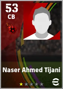 Naser Ahmed Tijani eFootball 2026 player card — 53 OVR CB