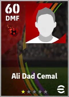 Ali Dad Cemal eFootball 2026 player card — 60 OVR DMF
