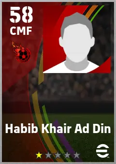 Habib Khair Ad Din eFootball 2026 player card — 58 OVR CMF