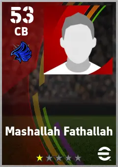 Mashallah Fathallah eFootball 2026 player card — 53 OVR CB