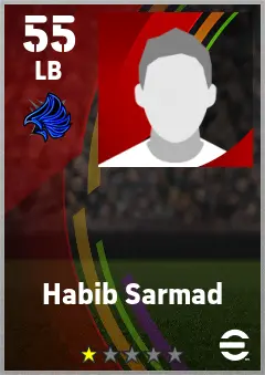 Habib Sarmad eFootball 2026 player card — 55 OVR LB