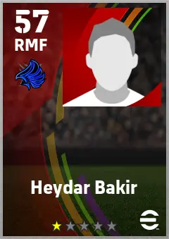 Heydar Bakir eFootball 2026 player card — 57 OVR RMF