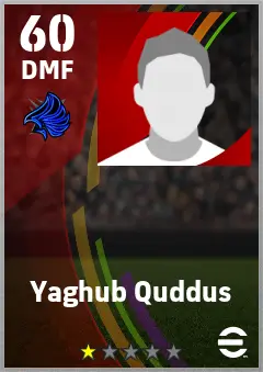 Yaghub Quddus eFootball 2026 player card — 60 OVR DMF