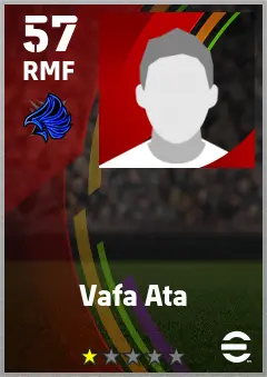 Vafa Ata eFootball 2026 player card — 57 OVR RMF